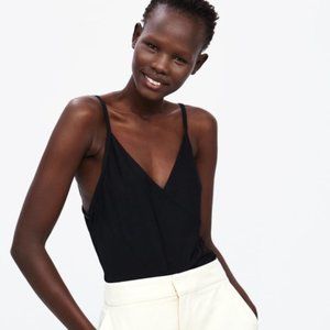 Zara Black Wrap Tank Top